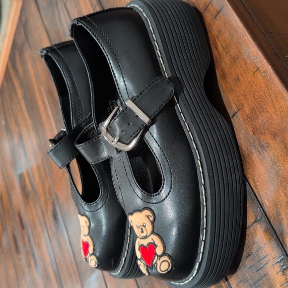 Delia*S Dolls Kill cuddle Brushes Teddy Bear Platform Mary Jane Shoes - Picture 3 of 9